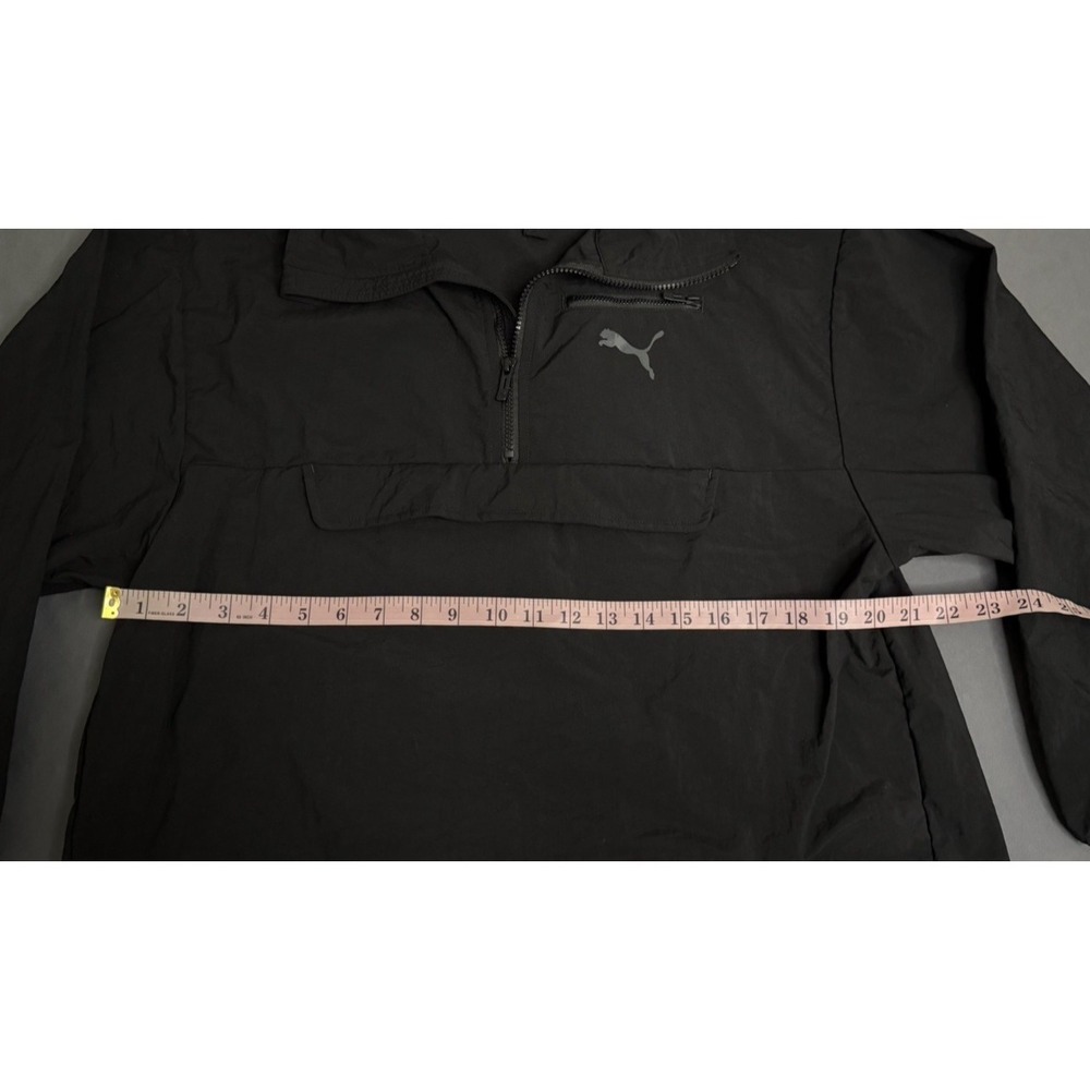 Puma Half Zip Pullover Windbreaker Jacket Women's Size Small Black Lightweight - Picture 3 of 14
